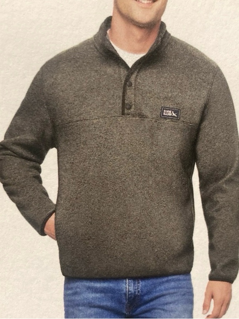 Eddie Bauer Mens XXL Green 1/4 Snap Pullover Fleece Sweater NWOT